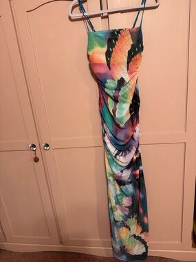 AFRM Vibrant Multicolor Bodycon Maxi Dress